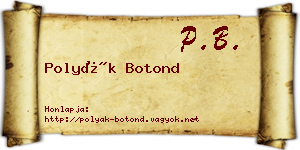 Polyák Botond névjegykártya